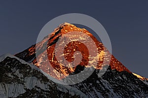 Sunset view of Mt. Everest from Kala Patthar on the Last Day of 2023