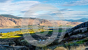 Sunset View of Osoyoos Lake in British Columbia, Canada