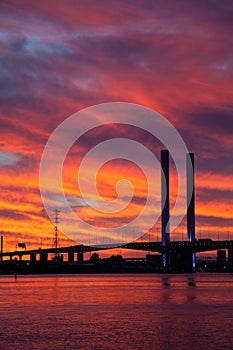 Sunset View over Bolte Bridge Melbourne