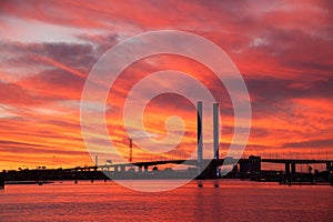 Sunset View over Bolte Bridge Melbourne