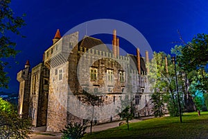 Sunset view of Palace of the duques of Braganca in Guimaraes, Portugal photo