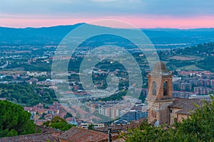 Sunset view of Perugia from Rocca Paolina, Italy