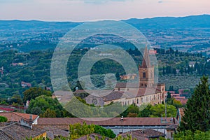 Sunset view of Perugia from Rocca Paolina, Italy