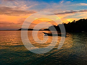 Sunset view from Raja Ampat