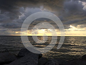 Sunset view in Sabak Bernam, Selangor, Malaysia