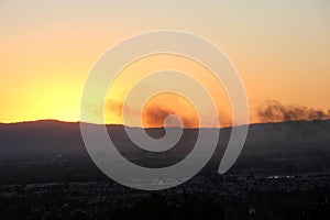 Sunset view of San Jose city, California