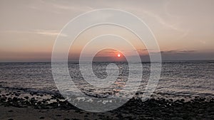 sunset view at Senggigi beach