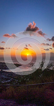Sunset view from signal mountain mauritius