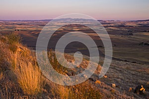 Sunset view from Steptoe Butte, Palouse Valley, eastern Washington State