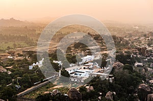 Sunset view to Hampi, Karnataka, India