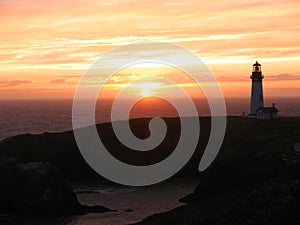 Sunset View at Yaquina Lighthouse