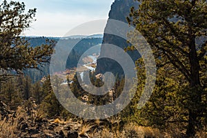 Sunset views of the Crooked River at Smith Rock State Park