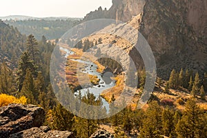 Sunset views of the Crooked River at Smith Rock State Park