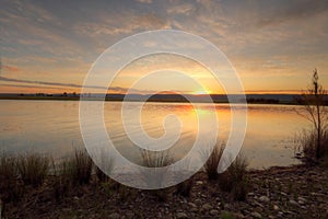 Sunset views over Duralia Lake Penrith