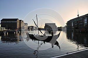 Sunset on Viking Longships