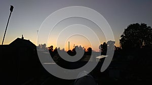 Sunset in the village