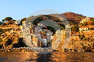 Sunset in the Village of Riomaggiore