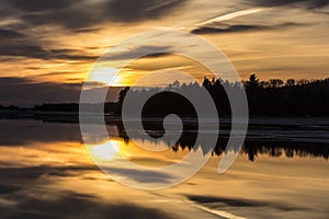 Sunset in Voyageurs National Park Minnesota