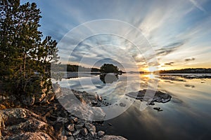 Sunset in Voyageurs National Park Minnesota