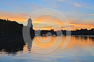Sunset in Vyborg, Russia