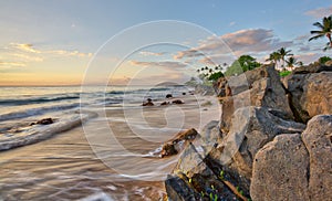 Sunset at Wailea Beach photo