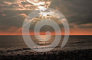 Sunset from Walney Island Cumbria UK. photo