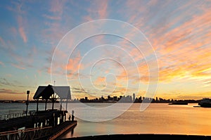 Sunset at Waterfront Park in north Vancouver