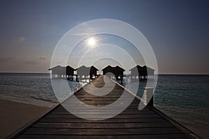 Sunset on watervilla backlight