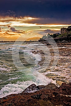 Sunset Waves In Caloundra