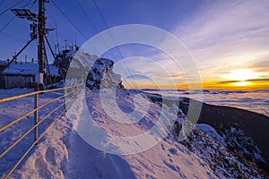 sunset at weather station of Toaca photo