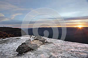 Sunset Wentworth Falls Blue Mountains Australia