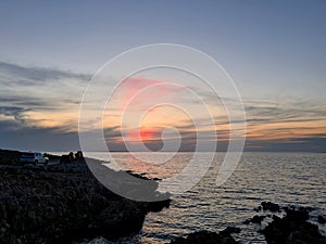 Sunset at West Coast of Vir Island Croatia