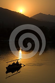 Sunset on the west lake