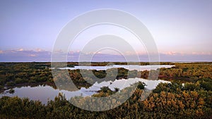 Sunset in the wetland of the Cienaga de Zapata protected area, Matanzas, Cuba photo