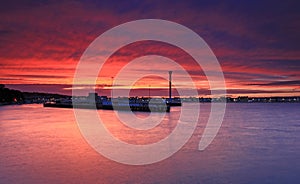 Sunset Weymouth seafront England