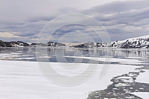 Sunset at Whaler Bay, Deception Island, Antarctica