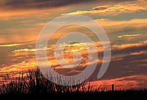 Sunset on the White mud River, Manitoba