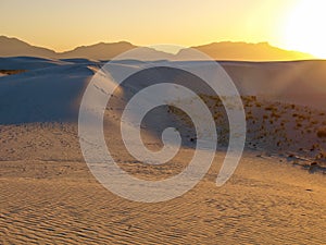 Sunset at White Sands National Monument