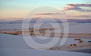 Sunset at White Sands National Monument in New Mexico