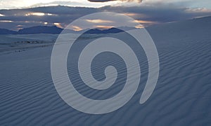Sunset at White Sands National Monument in New Mexico