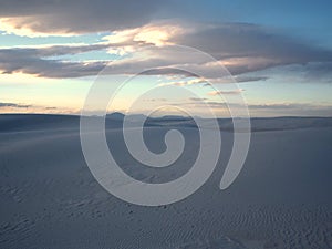 Sunset at White Sands National Monument in New Mexico