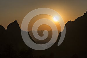 Sunset at The Window in Big Bend