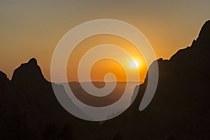 Sunset at The Window in Big Bend