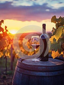 Sunset Wine Tasting at a Vineyard