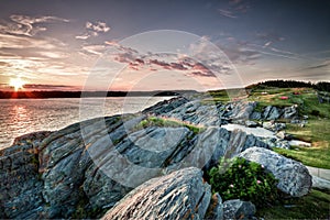 Sunset Yarmouth in Nova Scotia photo