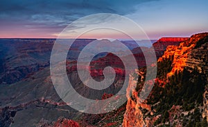 Sunset of Yavapai Point, Grand Canyon photo