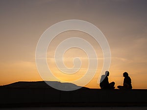 Sunset yoga