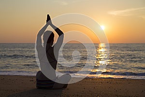 Sunset yoga on the beach