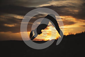 Sunset Yoga Posture