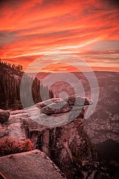 Sunset in Yosemite vally